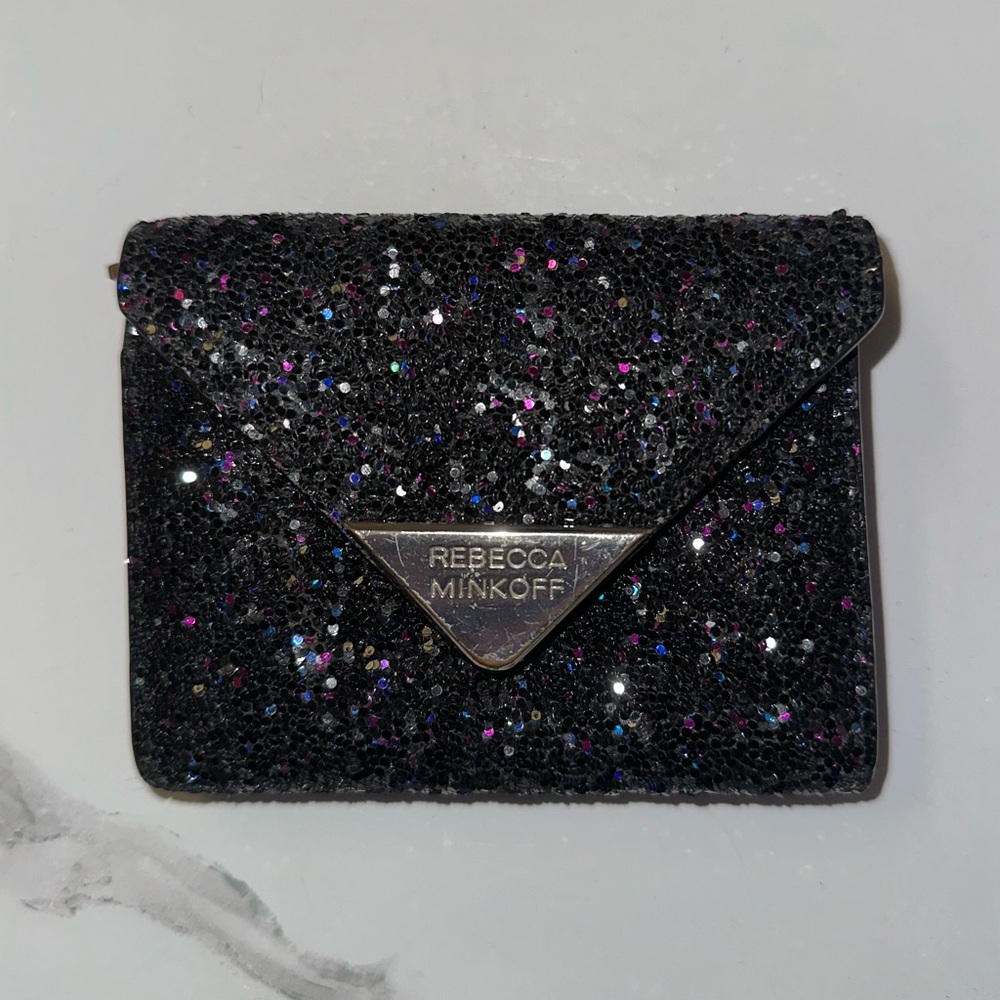 Rebecca Minkoff Women's Purple Glitter Wallet Keychain